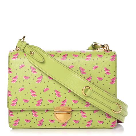 prada watermelon bag|PRADA Saffiano Watermelon Print Shoulder Bag Erba.